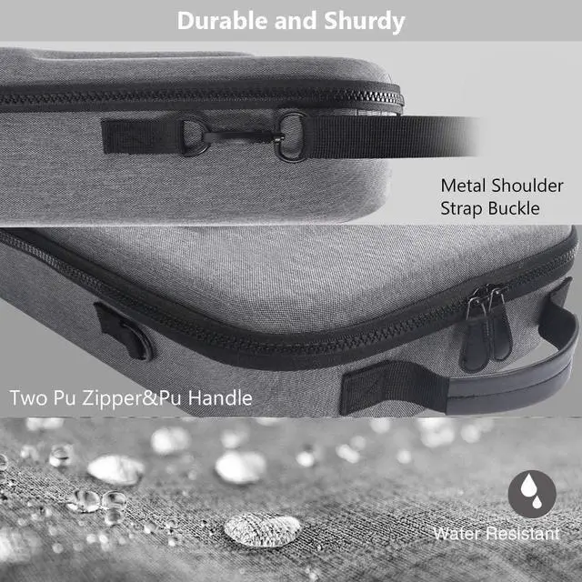 Alt view image 4 of 7 - Hard Travelling Case Storage Carry Case Protective Pouch Bag Carrying Case for Oculus Quest 2 and Oculus Quest All-in-one VR Gaming Headset (Black)