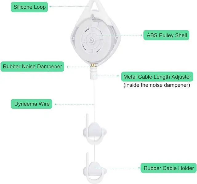 Alt view image 4 of 7 - VR Cable Management - Virtual Reality Wire Ceiling Pulley System for Oculus Quest/Quest 2/Oculus Rift S/Lenovo/Playstation VR/HTC Vive/HTC Vive Pro/Samsung Odyssey VR/Valve Index VR Accessorie (6PCS)