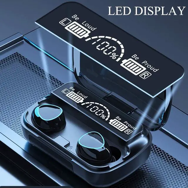 Alt view image 2 of 7 - True Wireless Earbuds, TWS Bluetooth 5.0 Earbuds Wireless in Ear Headphones Wireless Earphones IPX4 Waterproof with Battery Case