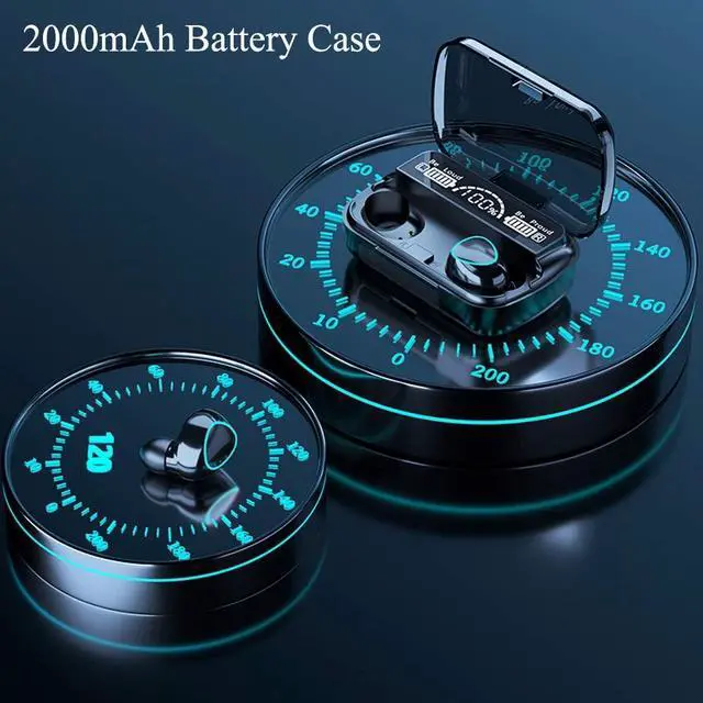 Alt view image 4 of 7 - True Wireless Earbuds, TWS Bluetooth 5.0 Earbuds Wireless in Ear Headphones Wireless Earphones IPX4 Waterproof with Battery Case