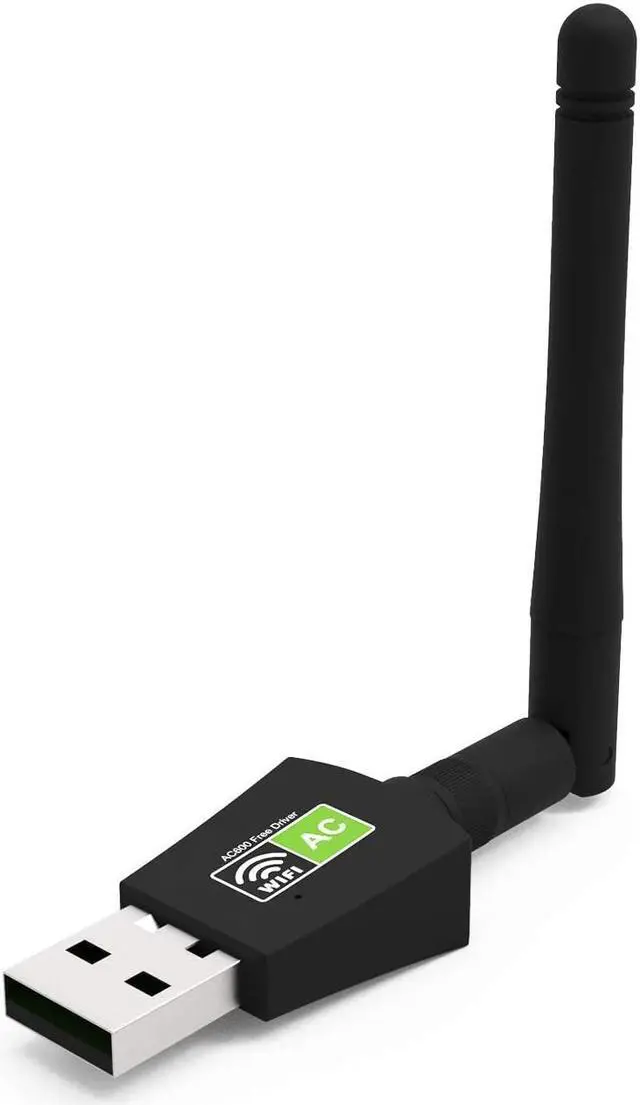 Main image of AC600 USB WiFi Adapter for Laptop Desktop PC, 600M Dual Band Wireless Network Adapter with 2.4GHz/5.8GHz High Gain Antenna, Support Windows 10/8/7/XP/Vista, Mac OS 10.9-10.13 and Linux