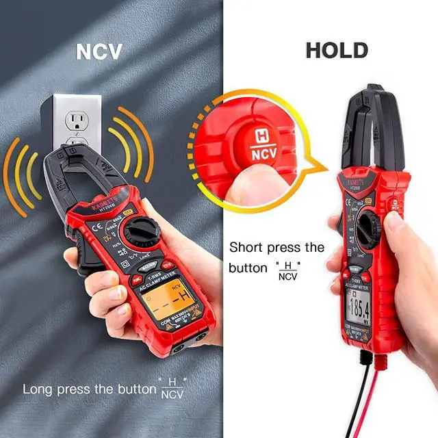 Alt view image 6 of 7 - Digital Clamp Meter T-RMS 6000 Counts, Multimeter Voltage Tester Auto-ranging, Measures Current Voltage Temperature Capacitance Resistance Diodes Continuity Duty-Cycle (AC Clamp Meter)