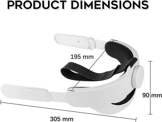Alt view image 5 of 7 - Updated Head Strap Compatible for Oculus Quest 2, Replacement for Elite Strap, Adjustable Comfortable Strap with Head Cushion, Reduce Pressure for Quest 2 Headset