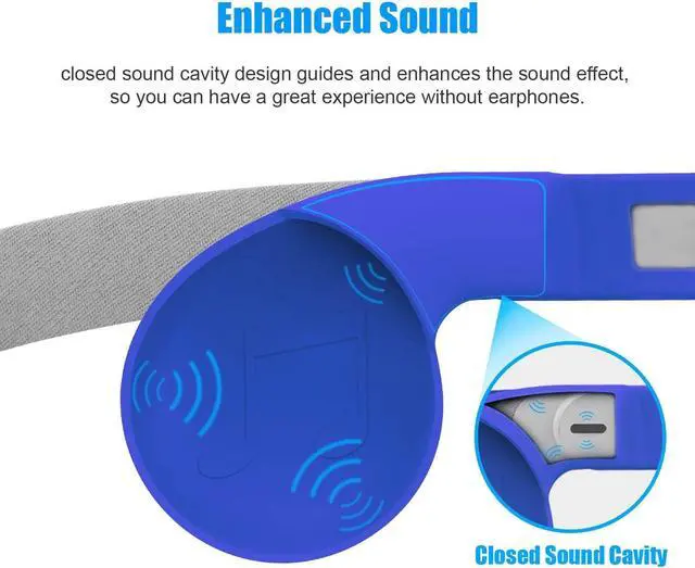 Alt view image 4 of 7 - VR Silicone Face Cover & Ear Muffs for Oculus Quest 2 Headset, Sweatproof Waterproof Anti-Dirty Replacement Facial Cushion and Enhance Headset Sound Headphone Extension Cover (Blue, 1 Set) eokCXOY