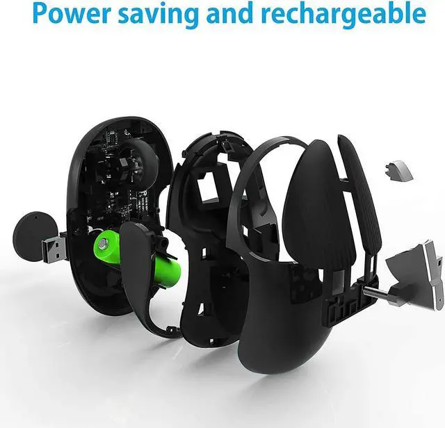 Alt view image 6 of 7 - Bluetooth Mouse, Rechargeable Dual Mode(Bluetooth 5.0 + USB)2.4GHz Wireless Bluetooth Mouse with Type C Adapter for Laptop/iPad/MacBook/PC, Windows 8.0/MacOS 10.10/iPad OS 13/Android 4.3 or Later