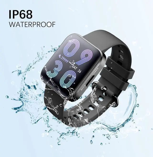 Alt view image 4 of 6 - Smart Watch, 1.71" Full Touch Fitness Tracker with Heart Rate Monitor, Message Notification, IP68 Waterproof Activity Tracker with 20 Mode Sport Countdown Alarm for Men Women for Android iOS (Black)