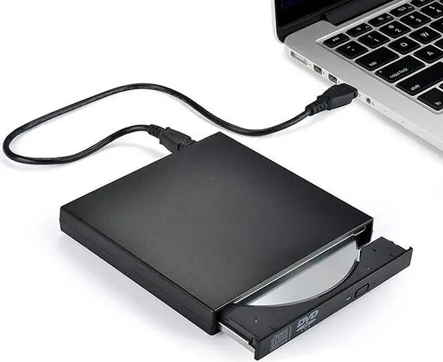 Main image of External USB2.0 CD Drive, Protable External DVD Drive, USB Slim Portable CD-RW DVD-R Combo Burner Writer Player for Laptop Notebook PC Desktop Computer, Black