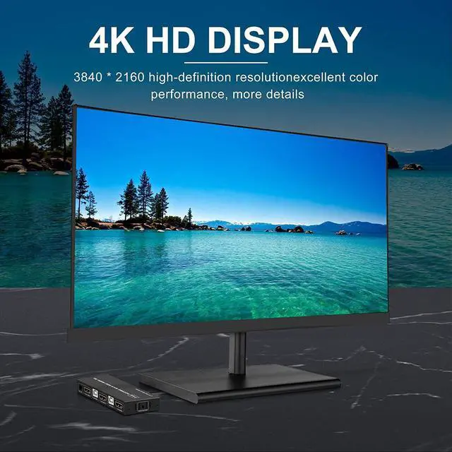 Alt view image 5 of 7 - KVM Switch HDMI 2 Port, USB and HDMI Switch for 2 Computers Share Keyboard Mouse Printer Monitor Support HUD 4K @30Hz for Laptop, PC, Xbox HDTV, with 2X USB Cable,1x Switch Button Cable