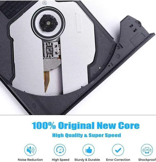 Alt view image 6 of 7 - External CD DVD Drive, USB 3.0 Slim Portable External CD/DVD Rewriter Writer CD DVD Burner, High Speed Data Transfer USB Optical Drives Player Player for PC Desktop/Laptop/Windows/Linux/Mac OS eokCXOY