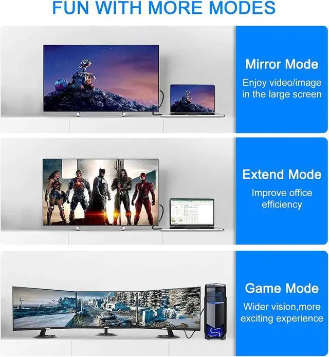 Alt view image 6 of 7 - 8K Displayport 1.4 Cable 6.6ft/2M, High Refresh Ultra HD DP to DP 32.4Gbps Lead, Supports 8K@60Hz, 4K@144Hz, HDR 10, 3D, FreeSync & G-Sync, Compatible for Gaming Monitor, HDTV, Display, PC/Laptop