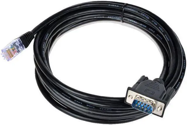 Alt view image 2 of 7 - RJ45 to RS232 Adapter Cable, DB9 9-Pin Serial Port Male to RJ45 Female Cat5 Ethernet LAN Console 3.3Ft / 1M