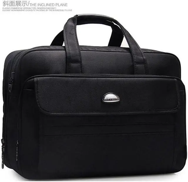 Alt view image 2 of 7 - 17.1" Men's Business Bags Brifecase Water-Repellent Expandable Extra Large Capacity Fit for 17 Inch Laptop / Notebook / MacBook / Ultrabook / Chromebook Computers (Black)