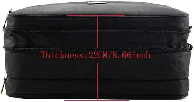 Alt view image 3 of 7 - 17.1" Men's Business Bags Brifecase Water-Repellent Expandable Extra Large Capacity Fit for 17 Inch Laptop / Notebook / MacBook / Ultrabook / Chromebook Computers (Black)