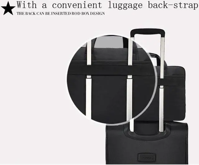 Alt view image 6 of 7 - 17.1" Men's Business Bags Brifecase Water-Repellent Expandable Extra Large Capacity Fit for 17 Inch Laptop / Notebook / MacBook / Ultrabook / Chromebook Computers (Black)