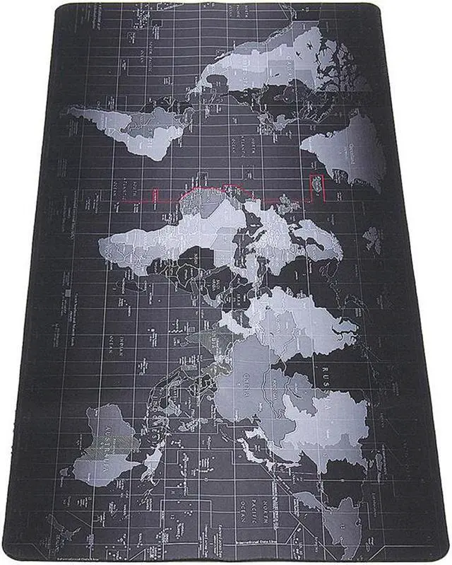 Alt view image 5 of 7 - XL 700*300*2mm World Map Speed Keyboard Mouse Pad Mat Computer Gaming Mousepad Locking Edge Table Mat- Non-slip Rubber Base for PC Computer Laptop eokCXOY
