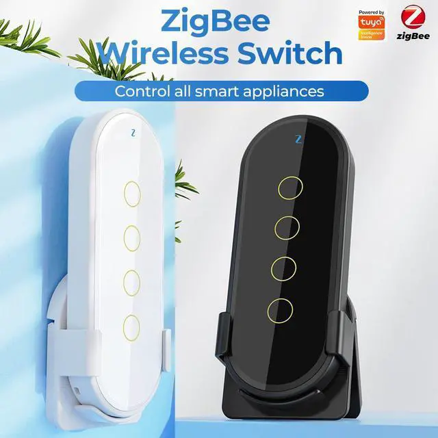 Alt view image 3 of 7 - Tuya Wifi Zigbee Intelligent Wireless Scene Touching Switch Home Light Remote Controller 2.5D Curved Tempered Glass with Fluorescent Function Should Works with Zigbee Gateways