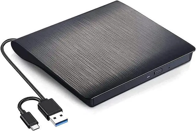 Main image of External CD/DVD Drive, USB3.0 & USB C DVD+/-RW Portable CD DVD Burner Optical Drive is Suitable for laptop/desktop/MacOS/Windows10/8/7/XP high-Speed Data Transmission