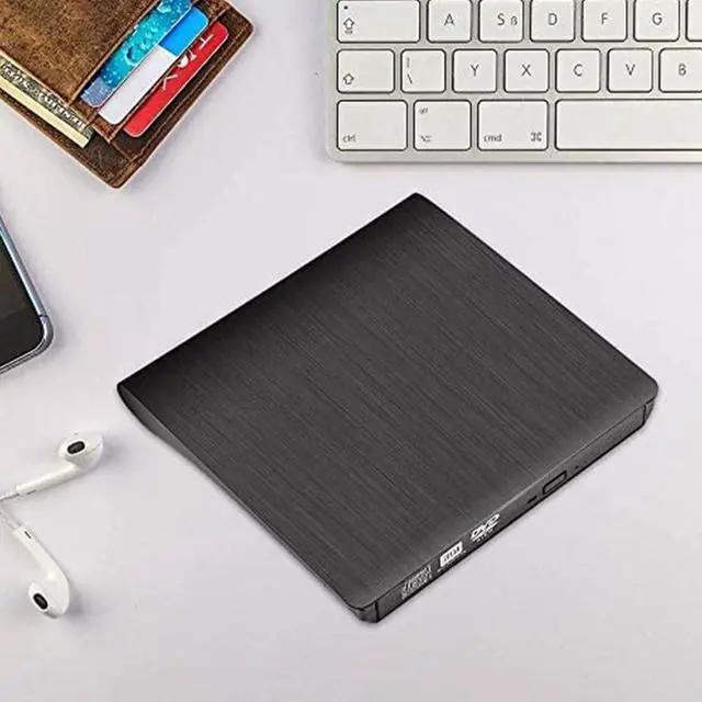 Alt view image 7 of 7 - External CD/DVD Drive, USB3.0 & USB C DVD+/-RW Portable CD DVD Burner Optical Drive is Suitable for laptop/desktop/MacOS/Windows10/8/7/XP high-Speed Data Transmission