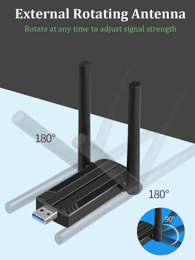 Alt view image 4 of 7 - Wireless Adapter, USB 3.0 WiFi 6 Adapter for PC - 802.11ax AX1800 PC WiFi Adapter for Desktop Laptop Dual Band Wireless Adapter WiFi Dongle for Windows 7/10/11 Wireless Network Adapter for PC Computer