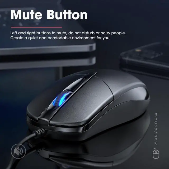 Alt view image 6 of 7 - USB Wired Mouse Gamer Computer Office Gaming Silent USB Mouses 1000 DPI Mice Ergonomic for Macbook Laptop PC Non Slip Mouse Gamer Compatible with PC/Laptop/Desktop (Black)