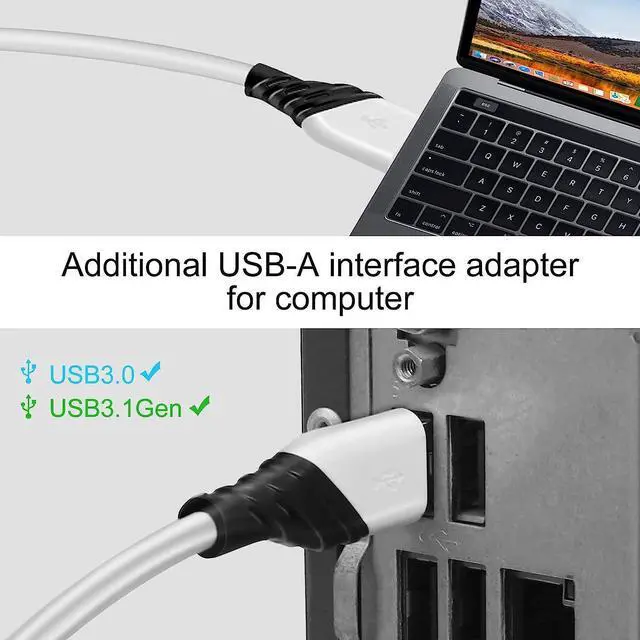 Alt view image 4 of 6 - USB A to C VR Link Cable 16 FT / 5M for Quest2/ Quest Pro VR Devices, High Speed Data Transfer USB 3.0 to USB C Cable with 90 Degree Angle Design Link Cord Connect to Gaming PC for Steam VR Games