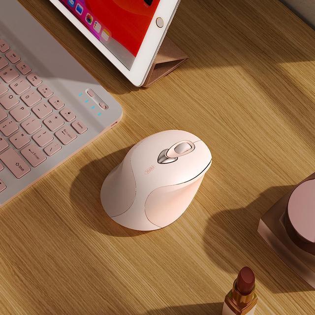 Alt view image 6 of 7 - RF Wireless Mouse (Pink), 2.4G RF USB Rechargeable Wireless Mice Silent Click, 3 Adjustable DPI [800/1200/1600 dpi] Cute Portable Ergonomic Computer Cordless Wireless Mouse for Laptop Mac MacBook