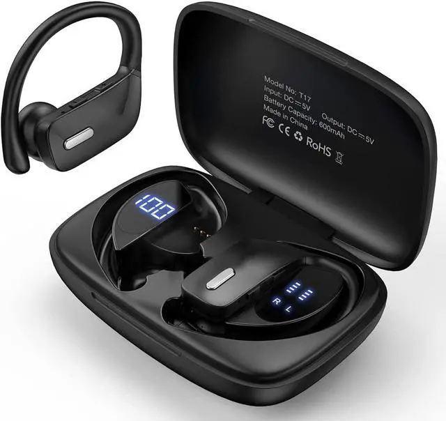 Main image of Ture Wireless Earbuds, Wireless Headphones, Bluetooth Earphones 48H Play Back in Ear Earbuds Waterproof with Microphone LED Display for Sports Running Workout Black