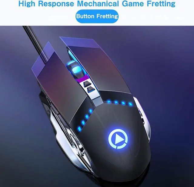 Alt view image 5 of 7 - Gaming Mouse Wired, 3200 DPI Adjustable, 7 Programmable Buttons & 7-Colour Backlit, Grip Ergonomic Optical PC Computer Gaming Mice Silent Mouse for Computer Laptop eokCXOY