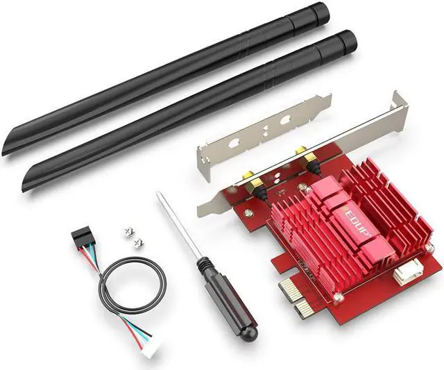 Alt view image 7 of 7 - PCIe WiFi 6 Card with Bluetooth 5.0 Adapter & Heat Sink - Wireless PCI Express AC 3000Mbps Network Card AX200 802.11AX Wi-Fi Adapters for Windows 10 64-bit, AX200 WiFi Card