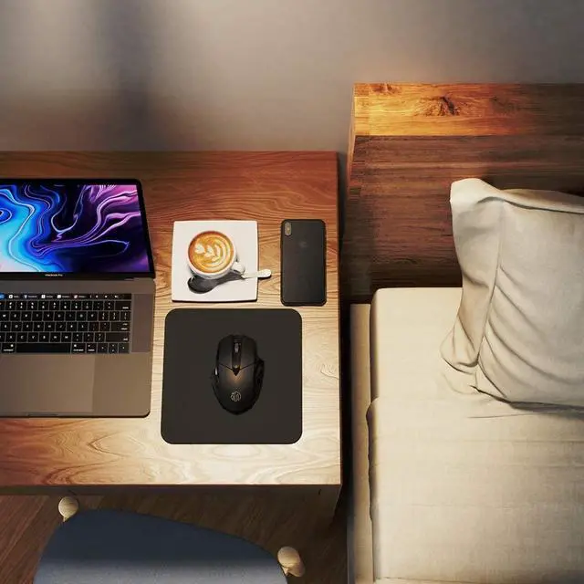 Alt view image 7 of 7 - Silent Bluetooth Mouse, Rechargeable Tri-Mode Bluetooth 5.0/3.0 and 2.4G Wireless Mouse 1600dpi Ergonomic Large laptop Mice for PC Computer MacBook, iPad OS