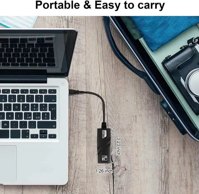 Alt view image 7 of 7 - USB Network Adapter USB 3.0 to RJ45 10/100/1000M Gigabit Ethernet LAN Network Adapter for Windows 10/8.1/8/7/Vista, Mac OS, Linux, Chrome OS & More  Black