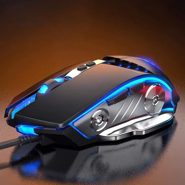 Alt view image 7 of 7 - [New] Gaming Mouse USB Wired, RGB Backlit Silent Click Gamer Mouse, with 4 Adjustable DPI Up to 3200, Comfortable Grip Ergonomic Optical Gaming Mice for Laptop PC Gamer Computer Desktop (Black)