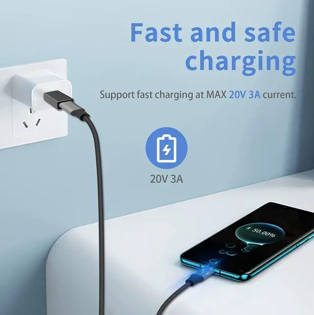 Alt view image 3 of 7 - [10Gbps, 2Pack] USB to USB C Adapter, USB C Female to USB 3.0 Male Adapter, 10GB USB A to USB Type-C 3.1 Gen 2 Adapter Support PD Fast Charging and Data Transfer for Phone, Laptop, Computer