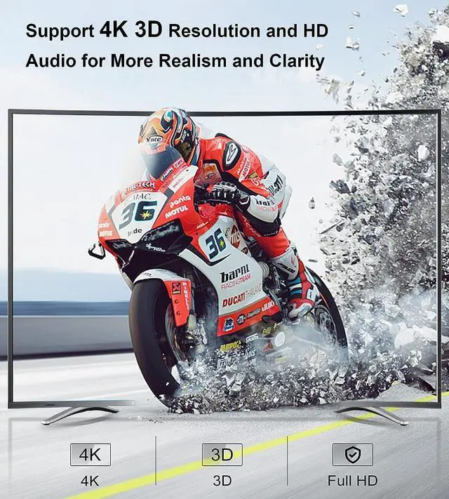 Alt view image 2 of 7 - 4K HDMI Extender 394FT/120M Over Cat 5e/6/7, 4K@30Hz HDMI Ethernet Cable Transmitter and Receiver Extender Adapter, Supports 4K 3D HDCP EDID 8iop