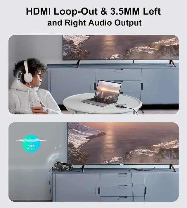 Alt view image 4 of 7 - 4K HDMI Extender 394FT/120M Over Cat 5e/6/7, 4K@30Hz HDMI Ethernet Cable Transmitter and Receiver Extender Adapter, Supports 4K 3D HDCP EDID 8iop