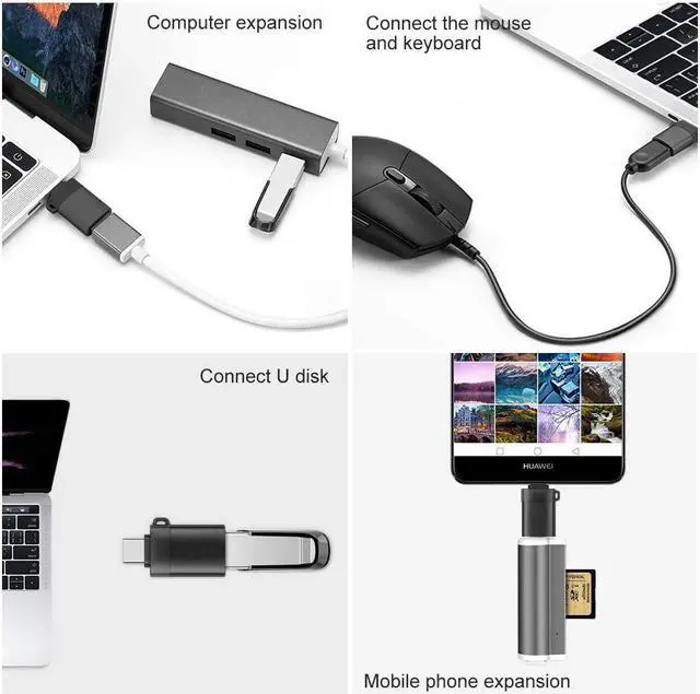 Alt view image 7 of 7 - USB C Adapter 3Pack, USB C to USB Adapter,USB A to C Adapter, USB-C Male to USB 3.0 Female Adapter for MacBook Pro 2022/2021 iPad Pro 2020,Samsung Notebook 9,Microsoft Surface,Dell XPS etc