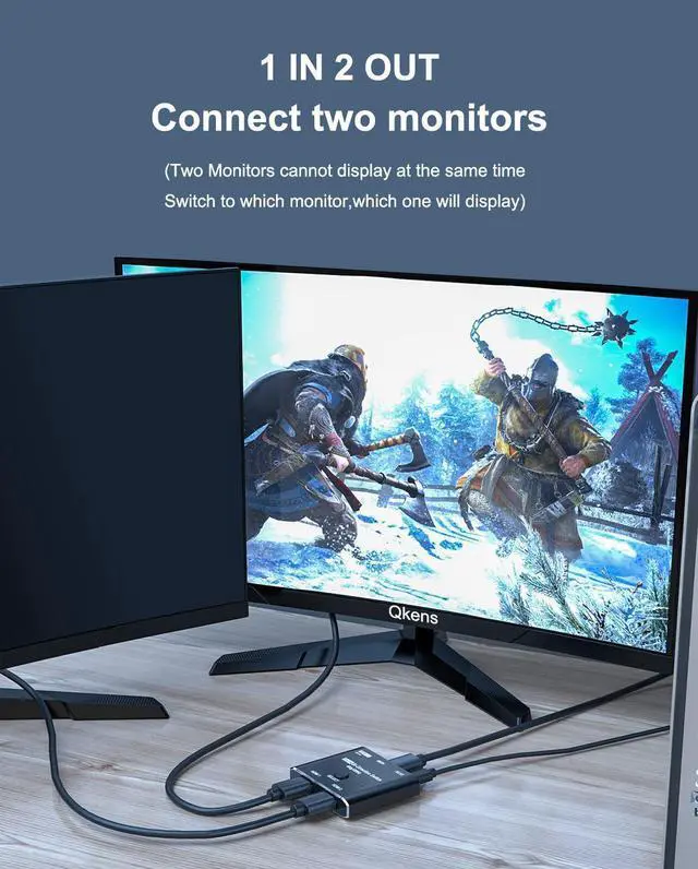 Alt view image 5 of 7 - HDMI 2.1 Switch 8K Bi-Directional HDMI Switcher 2 in 1 Out HDMI Splitter 1 in 2 Out Supports 4K@120Hz 8K@60Hz 48Gbps,HDCP 2.3,ARC,VRR for Xbox X PS5, Blu-Ray, 8K UHD TV, Monitor and Projector
