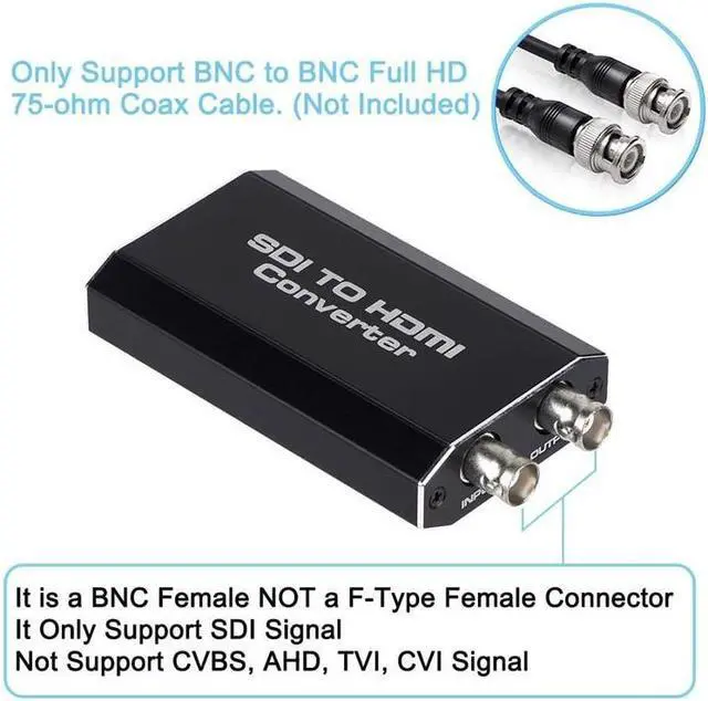 Alt view image 4 of 7 - SDI to HDMI Converter Adapter 1080P 3G HD-SDI SD-SDI for Camera Home Theater