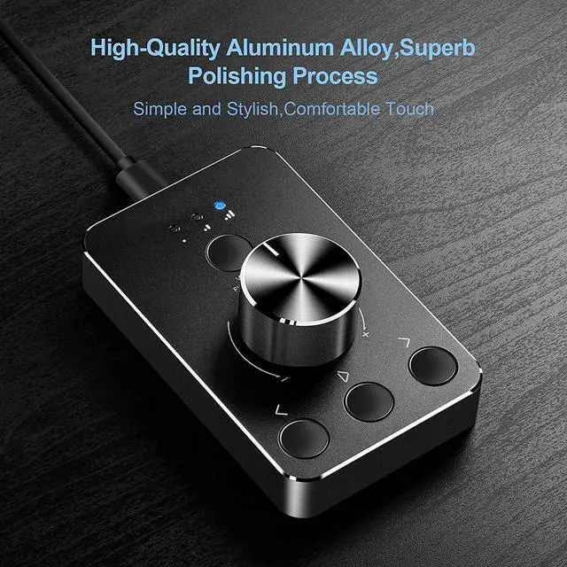 Alt view image 5 of 7 - USB Multimedia Controller Knob with 3 Volume Control Modes and One-Click Mute Function Volume Controller Audio Adjuster for MAC/Win7/8/10, with 5ft Cable and USB-C Adapter