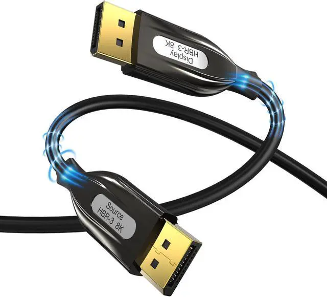 Main image of 8K 4K Fiber Optic Displayport Cable Rated Long DP1.4 HBR3 Ultra High Speed 32.4Gbps 8K@60Hz 4K@144Hz Slim and Flexible Fiber DP to DP Cable -16FT