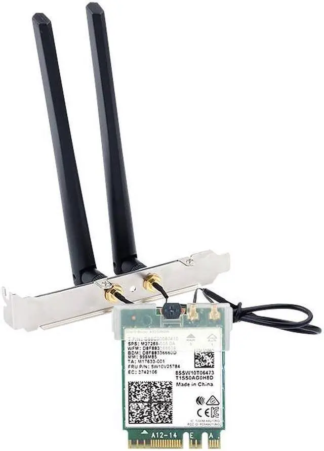Alt view image 3 of 7 - M.2 Desktop Kit Intel AX210 Dual Band wifi Card Wi-Fi 6E AX210NGW M.2 Wifi Bluetooth 5.2 card Wireless Network 802.11ax Adapter for Windows 10