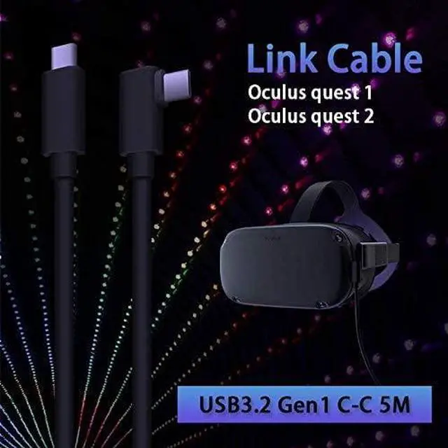 Alt view image 7 of 7 - USB C to USB C Cable, VR Link Cable 16ft(5M) for Oculus Quest 2 / Quest 1 USB C to Type C with E-Mark Chip USB3.2 Gen 1 5Gbps ,High Speed Data Transfer & Fast Charging
