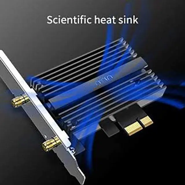 Alt view image 4 of 7 - AX200 WiFi 6 Card PCIe 3000Mbps for PC, Wireless Adapter with Bluetooth 5.0 Dongle 802.11AX WiFi Adapter Express Network Dual Band 5dBi High Rotating Antenna (ONLY Support Desktop for Win10 64bit)