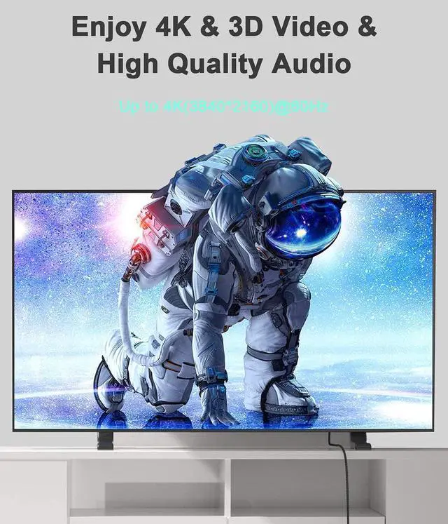 Alt view image 5 of 7 - 8K DisplayPort 1.4 Cable 6.6Ft/2M, DP Cable (8K@60Hz 7680x4320, 4K@240Hz, 2K@144Hz) Braided Ultra High Speed DisplayPort Cord, DP to DP Cable Support Resolution for Laptop PC TV Gaming Monitor