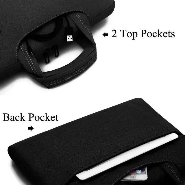 Alt view image 6 of 7 - 15, 15.6-Inch Waterproof Laptop Carrying Case Bag with Handle and Accessory Bag for Apple Macbook, Chromebook, Acer, Asus, Dell, Lenovo, HP, Samsung, Sony, Toshiba