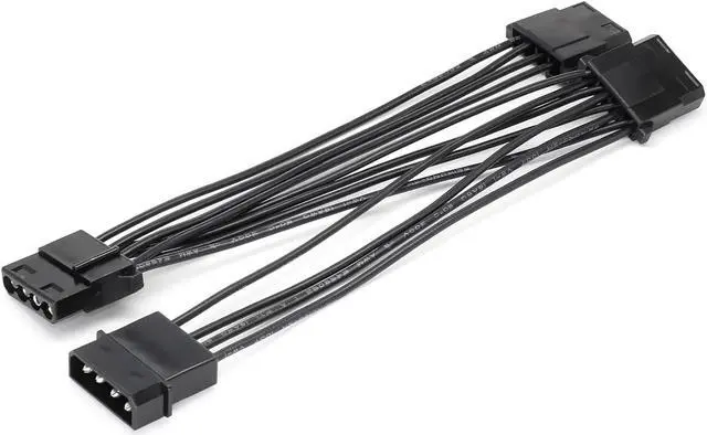 Alt view image 3 of 5 - Molex Splitter 4 Pin IDE Power Supply Extension Cable 1 to 3 Y Splitter 6.7 inch