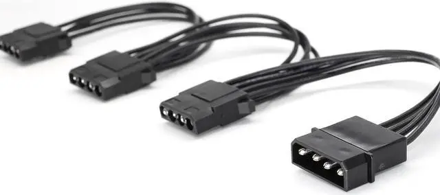 Alt view image 2 of 5 - Molex Splitter 4 Pin IDE Power Supply Extension Cable 1 to 3 Y Splitter 6.7 inch