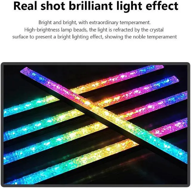 Alt view image 4 of 6 - COOLMOON 30cm Aluminum alloy RGB PC Case LED Strip Magnetic Computer Light Bar 5V/3PIN Small 4Pin ARGB Motherboard Light-Stri (White)