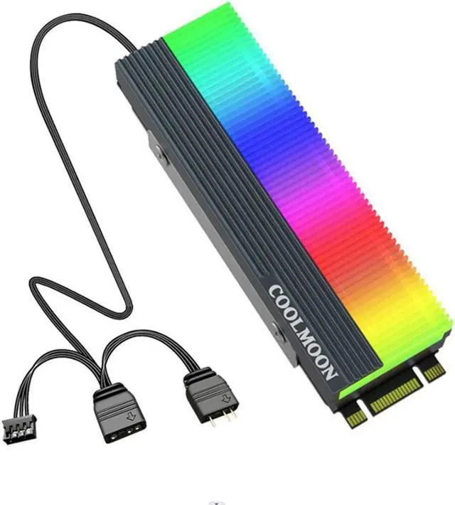 Main image of COOLMOON ARGB M.2 SSD Hard Disk Heatsink Heat Dissipation Radiator Cooling Silicon Therma Pads Cooler M2 2280 NVME Radiator