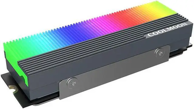 Alt view image 3 of 6 - COOLMOON ARGB M.2 SSD Hard Disk Heatsink Heat Dissipation Radiator Cooling Silicon Therma Pads Cooler M2 2280 NVME Radiator